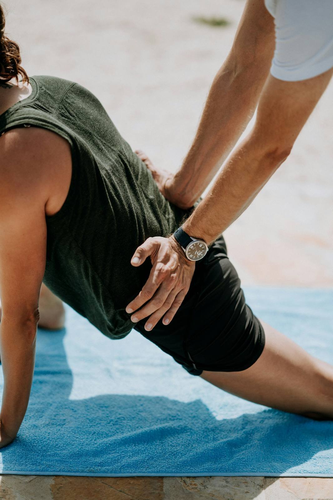 Therapist treating a patient's back